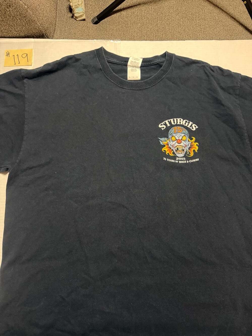 Gildan Sturgis 75th Anniversary T-Shirt Size XL Black Bikes & Clowns